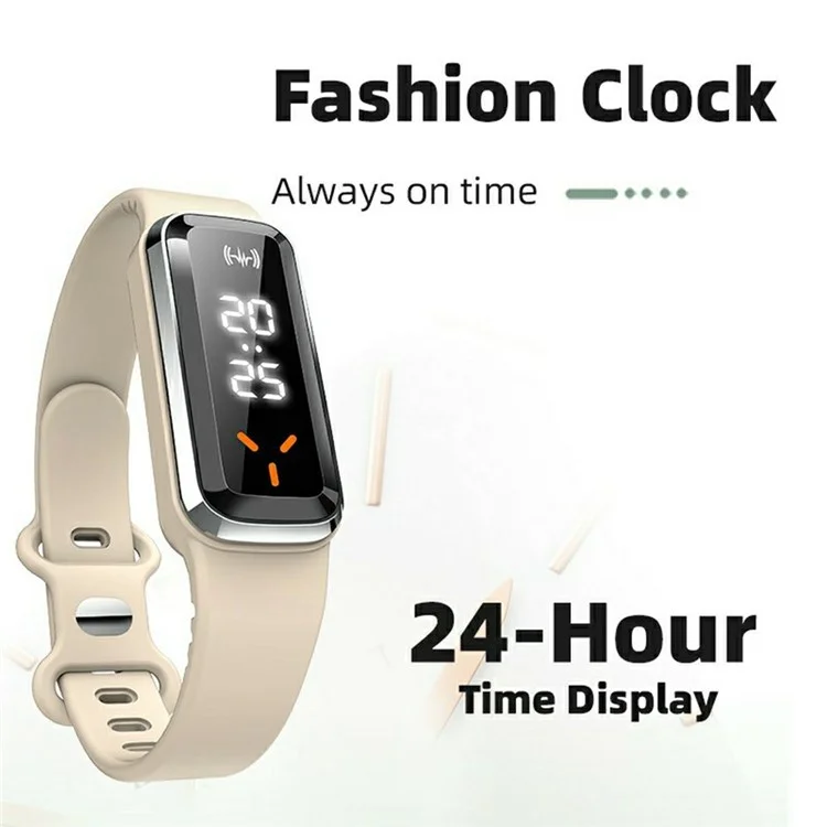 DIROSE F3 Max Wearable Ultrasonic Mosquito Repellent Bracelet Step Counter Sports Electronic Watch - White