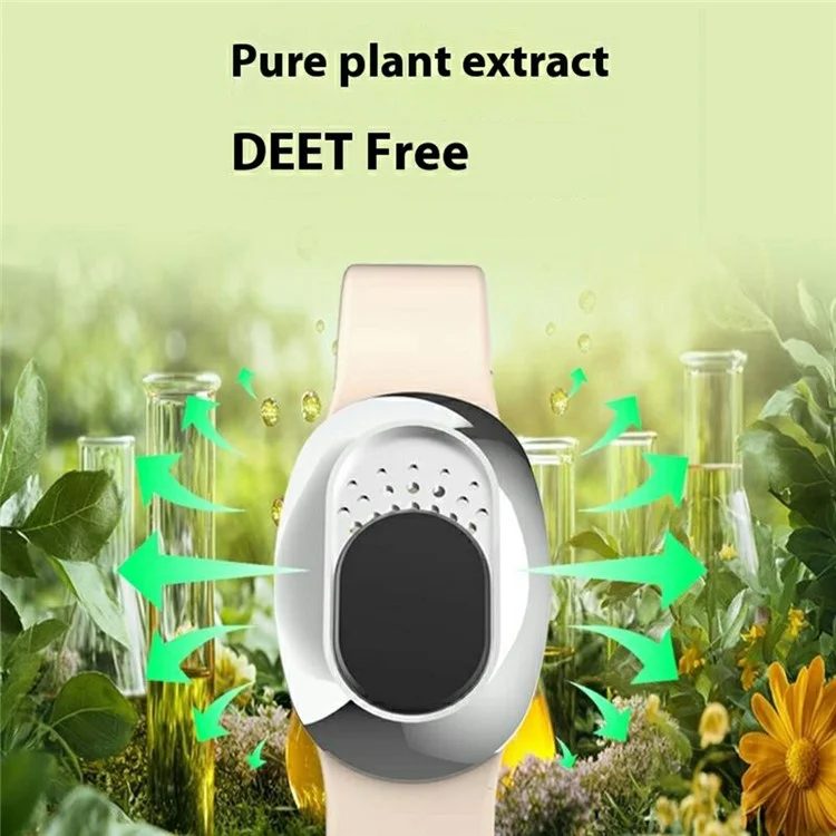 DIROSE K5 Waterproof Essential Oil Bracelet Mosquito Repellent Wearable Diffuser for Outdoor - Beige