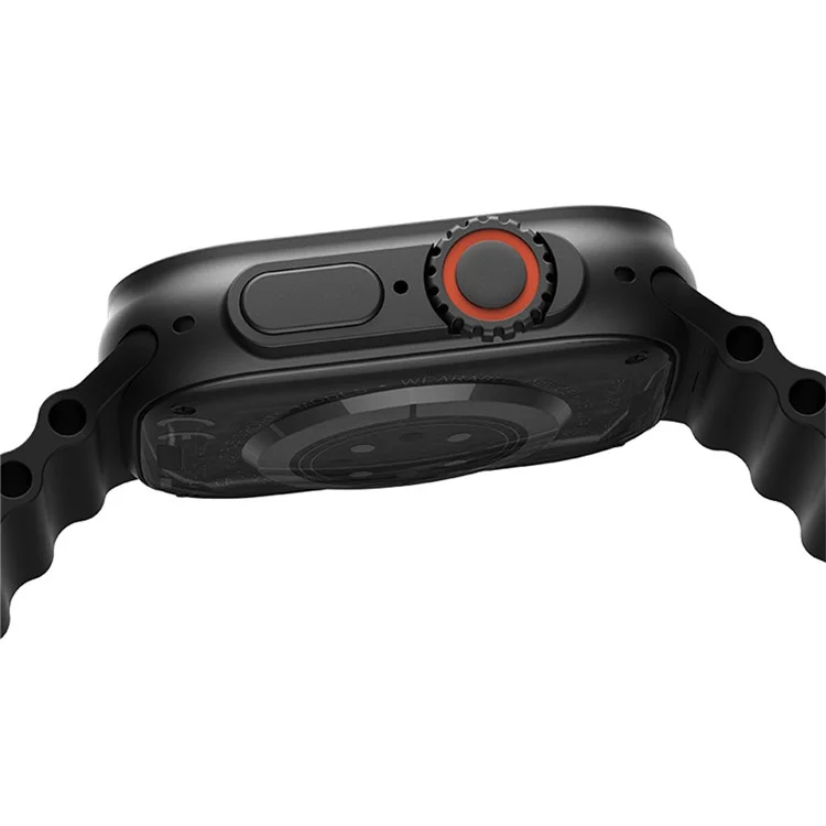 USAMS AT03 2.01 inch Smart Watch Bluetooth-Compatible Sports Tracking Voice Assistant Wristwatch for Android iOS