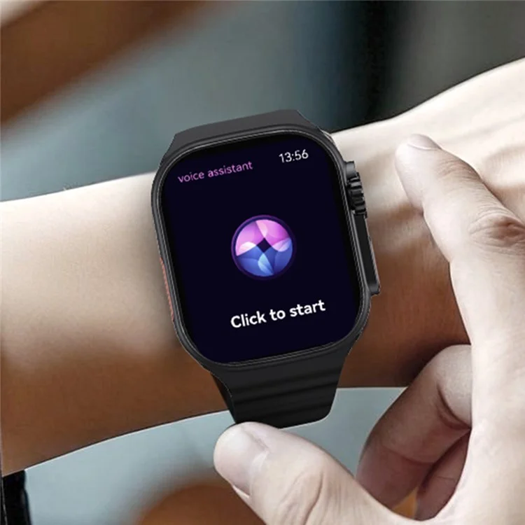 USAMS AT03 2.01 inch Smart Watch Bluetooth-Compatible Sports Tracking Voice Assistant Wristwatch for Android iOS