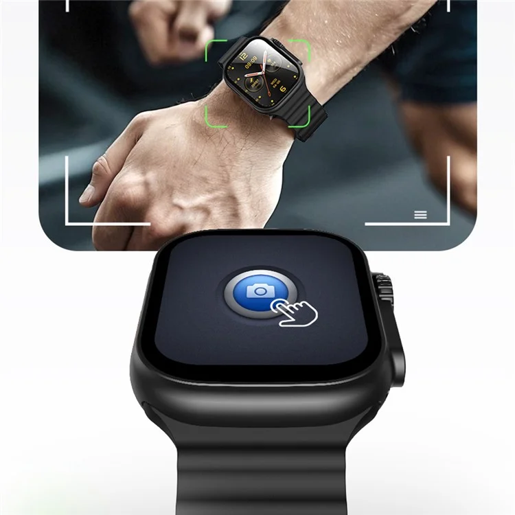 USAMS AT03 2.01 inch Smart Watch Bluetooth-Compatible Sports Tracking Voice Assistant Wristwatch for Android iOS