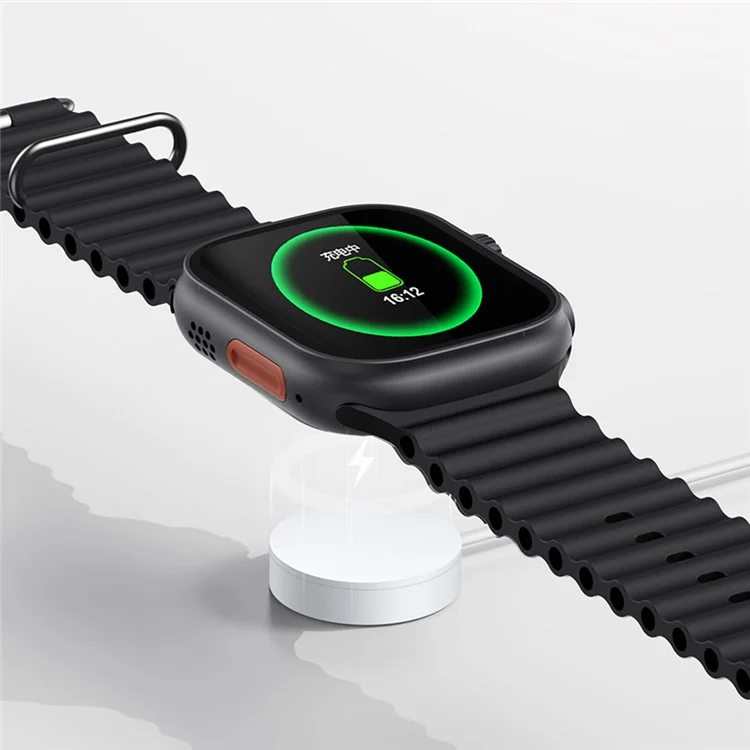 USAMS AT03 2.01 inch Smart Watch Bluetooth-Compatible Sports Tracking Voice Assistant Wristwatch for Android iOS