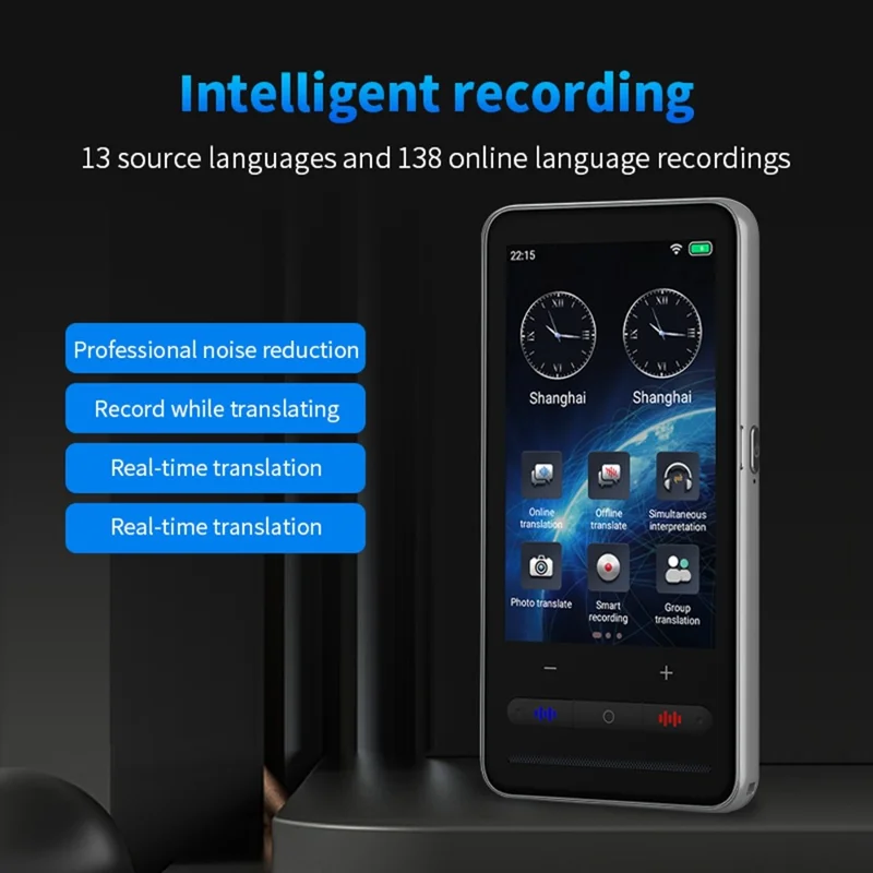 S20PRO Traduttore AI per Lingue 138 Lingue Schermo da 4 Pollici Traduzione Foto Offline Macchina di Interpretazione in Tempo Reale