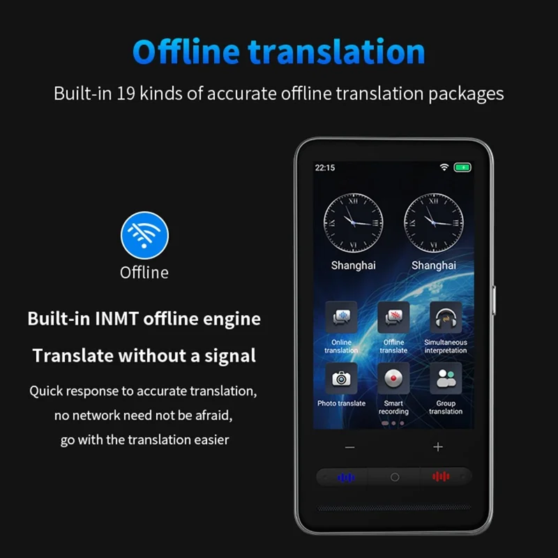 S20PRO Traduttore AI per Lingue 138 Lingue Schermo da 4 Pollici Traduzione Foto Offline Macchina di Interpretazione in Tempo Reale