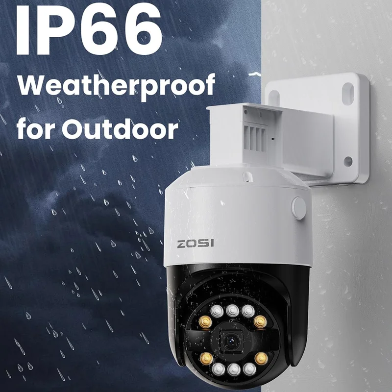 ZOSI C296 16-Kanal 8MP NVR 4TB Festplatte KI Mensch-Fahrzeug-Erkennung 12x 8MP 4K Automatische Verfolgung PT PoE Kameras - US-Stecker