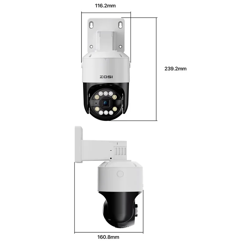 ZOSI C296 16-Kanal 8MP NVR 4TB Festplatte KI Mensch-Fahrzeug-Erkennung 12x 8MP 4K Automatische Verfolgung PT PoE Kameras - US-Stecker