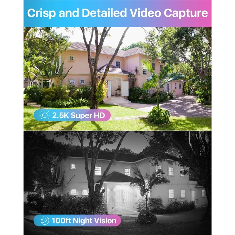 ZOSI 8Pcs Indoor Outdoor Smart Human Detection Night Vision 4MP Weatherproof PoE IP Cameras + 16CH 4K NVR with 4TB HDD - US Plug
