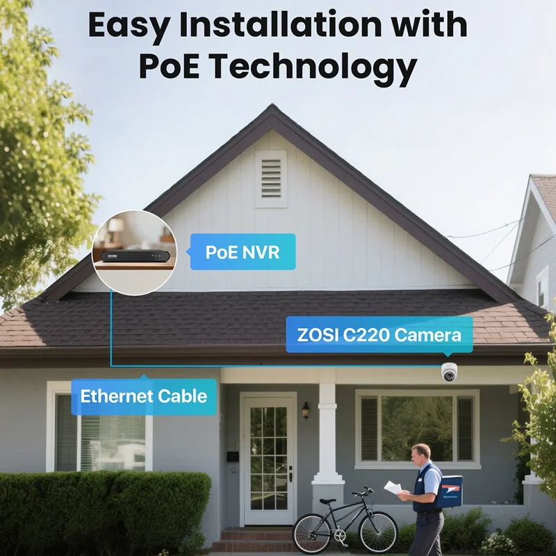 ZOSI 8Pcs Human Detection 100ft Night Vision 4MP Weatherproof PoE IP Security Cameras + 16CH 4K NVR with 4TB HDD - Black / EU Plug