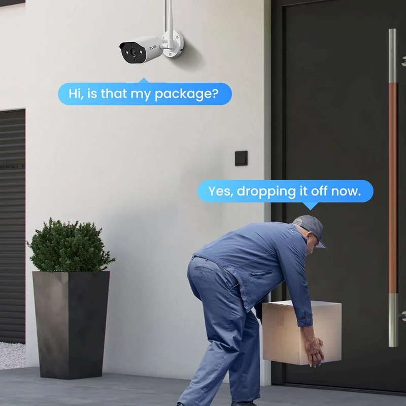 ZOSI 2K WiFi 6 Security Camera System 8 x 3MP Wireless Cameras Indoor / Outdoor AI Human Detection Color Night Vision Two-Way Audio 8CH 4K NVR 2TB HDD