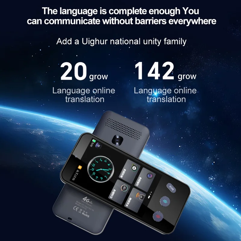 Z9 4.5 inch IPS Full View 4G Translator 13MP Auto Zoom Multilingual Device with Simultaneous  /  Offline  /  Photo  /  Recording Translation