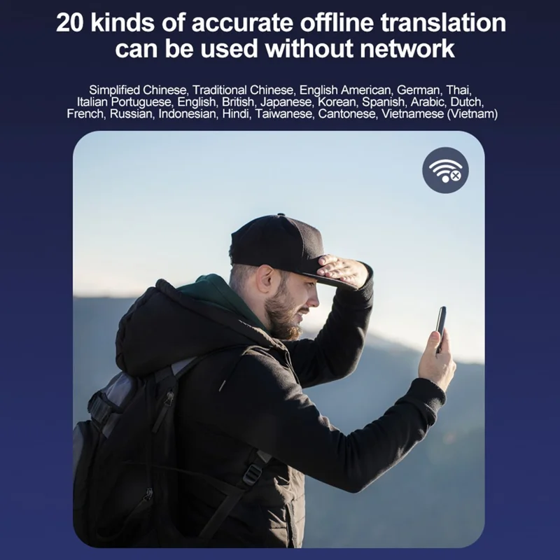 Z9 4.5 inch IPS Full View 4G Translator 13MP Auto Zoom Multilingual Device with Simultaneous  /  Offline  /  Photo  /  Recording Translation