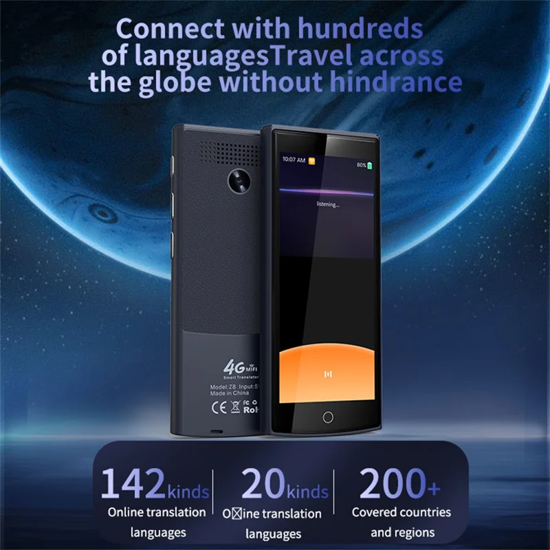 Z8 4G Smart Voice Translator 5.5 cala IPS Full View Screen z urządzeniem do tłumaczenia zdjęć z funkcją autozoom dla firm