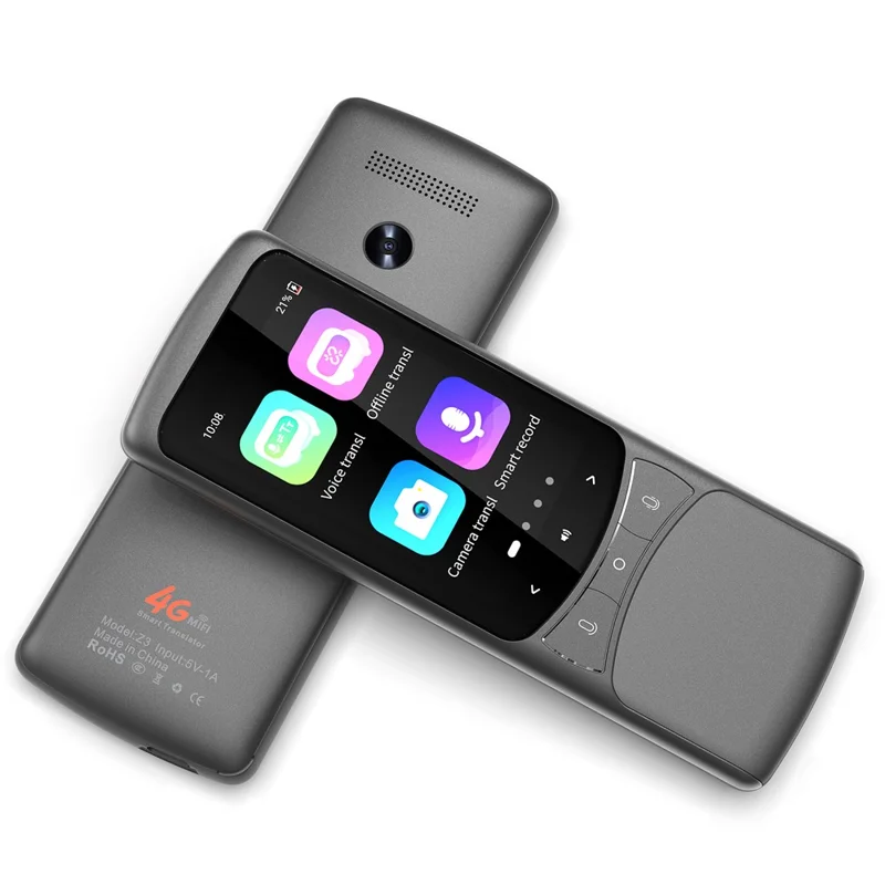 Z3 4G Flersproget Oversættelsesenhed Bærbar Fototranslationsmaskine Øjeblikkelig Sprogoversætter - Grå