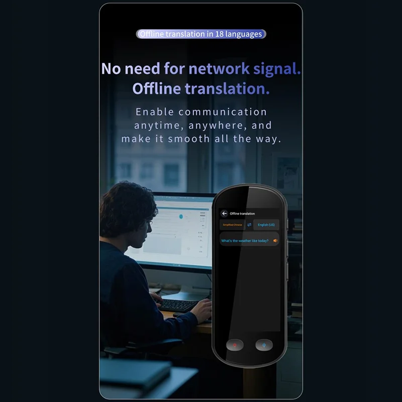 F20 Intelligent Multilingual Translator Device Real-Time Translation Device Offline Mode Supported for Travel Business Meetings