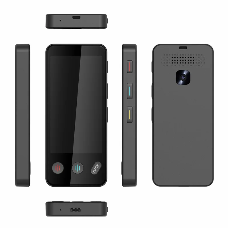 F13 Intelligent Voice Translator Offline Real-Time Translation Device for Travel Oral Language Learning - Black