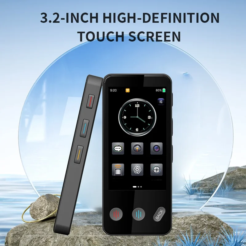 F13 Intelligent Voice Translator Offline Real-Time Translation Device for Travel Oral Language Learning - Black