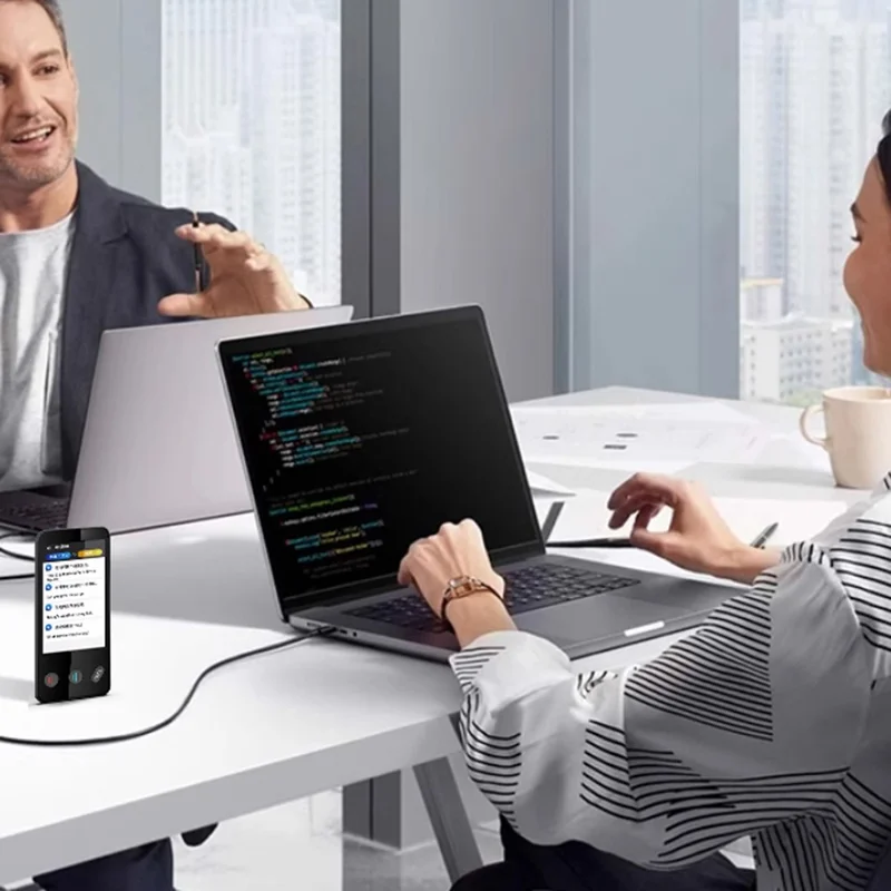 F13 Intelligent Voice Translator Offline Real-Time Translation Device for Travel Oral Language Learning - Black