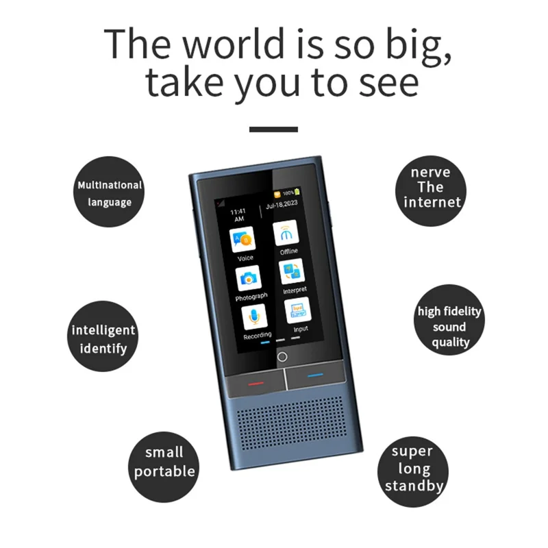 Z6 4G Smart Voice Translator med understøttelse af 138 sprog To-vejs simultan fortolkningsenhed