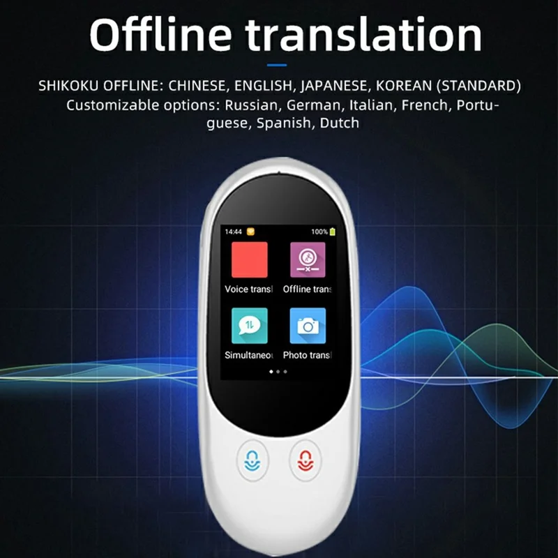 F1A Tłumacz Offline Inteligentny Tłumacz Zdjęć / Tłumacz Synchroniczny Długopis 2,4-calowy Ekran HD Wielojęzyczny Tłumacz - Biały