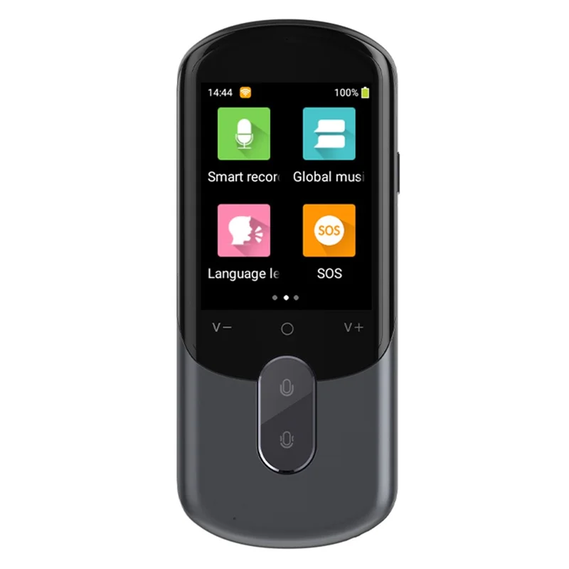 F4A Urządzenie Tłumaczące Offline 139 Języków Tłumaczenie Głosowe / Tłumaczenie Zdjęć / Nagrywanie Dźwięku do Nauki Języka Angielskiego - Czarny