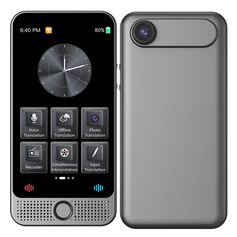 D1 4.0 Inch Display Smart Translator Device 1+16G AI Voice Photo Translation for Travel / Business Offline