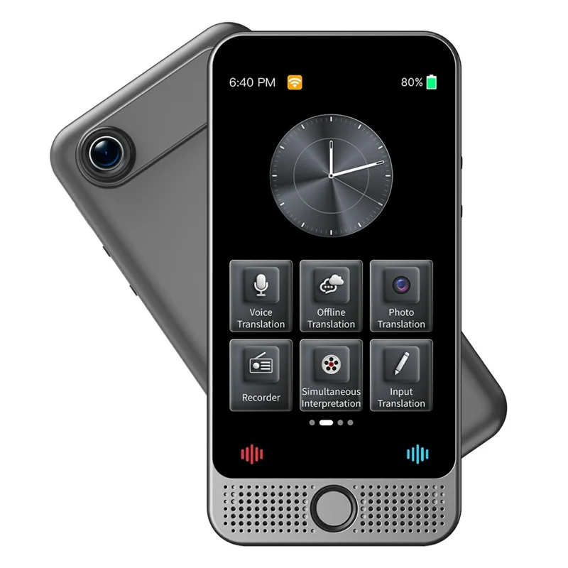 D1 4.0 Inch Display Smart Translator Device 1+16G AI Voice Photo Translation for Travel / Business Offline