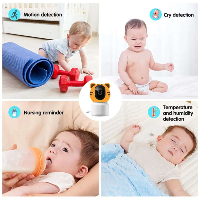 C7-A 4.5 Inch IPS Screen WiFi Baby Monitor Cry Detection Two Way Audio Night Vision Nanny Cam Built-in Lullabies