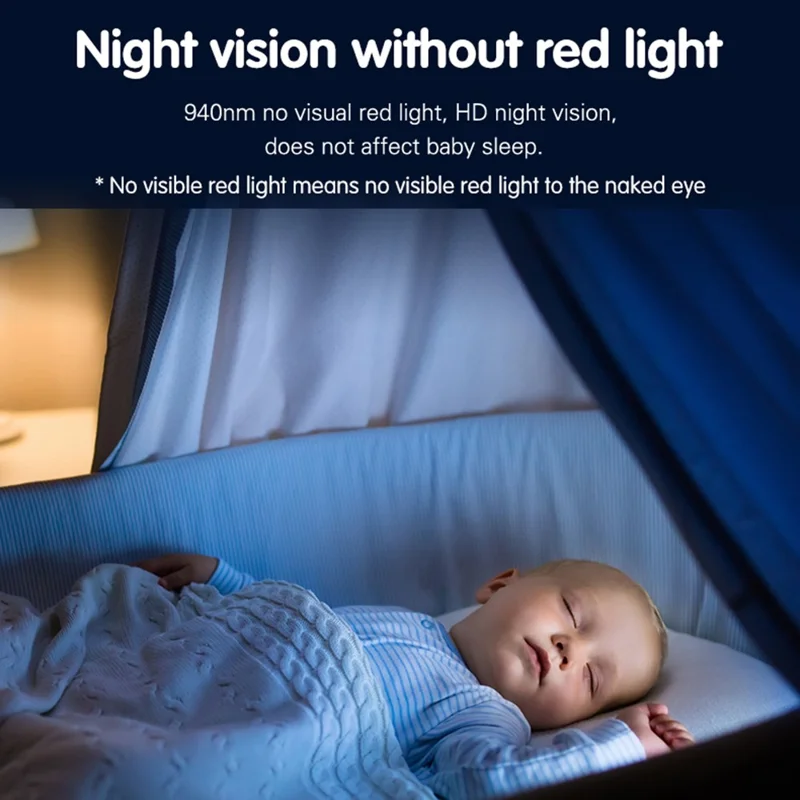 C7-A 4.5 Inch IPS Screen WiFi Baby Monitor Cry Detection Two Way Audio Night Vision Nanny Cam Built-in Lullabies