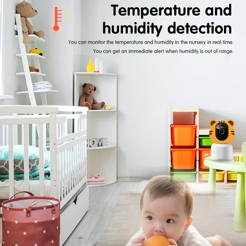 C7-A 4.5 Inch IPS Screen WiFi Baby Monitor Cry Detection Two Way Audio Night Vision Nanny Cam Built-in Lullabies