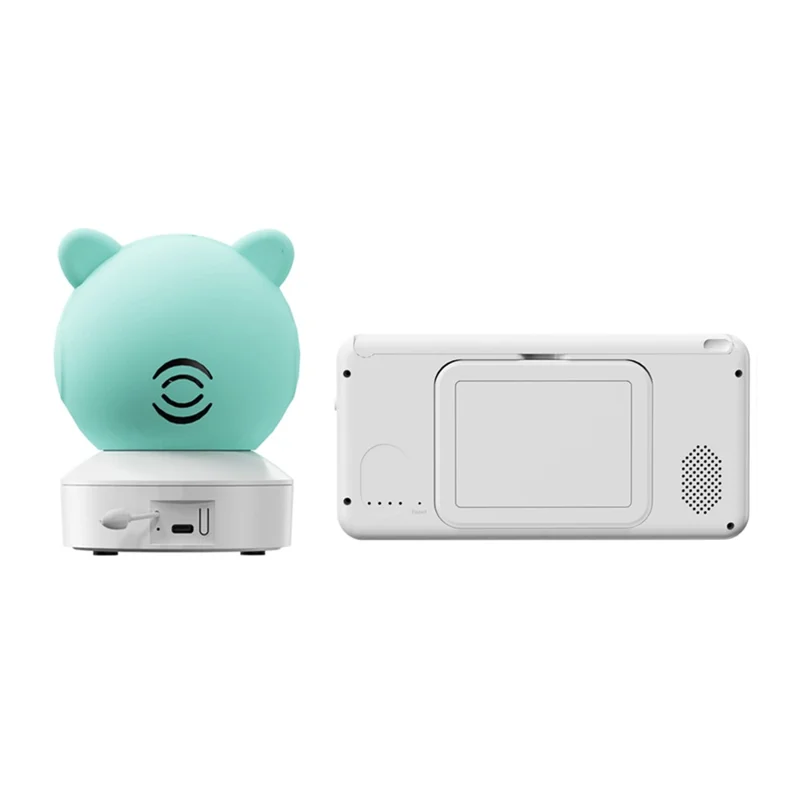 C8-A WiFi Baby Monitor 1080P Video Camera with Screen / Remote Tracking / Cry Detection / App Control - White+Green