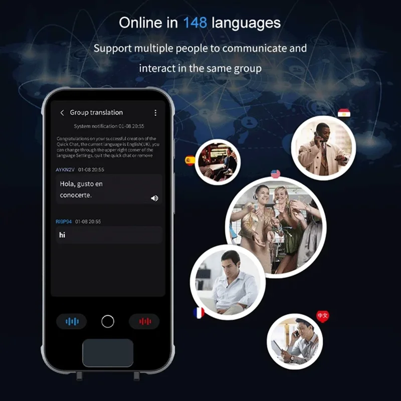 S25 PRO 3,5-Zoll-Touchscreen AI-Übersetzungsgerät mit 148 Sprachen, Sprach-, Foto- und Textübersetzer, Offline-Übersetzer