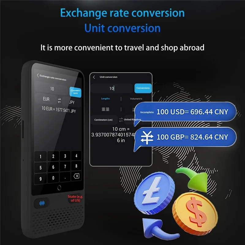 S85 Portable Language Translator 138 Languages Voice Offline Recording Translation Device