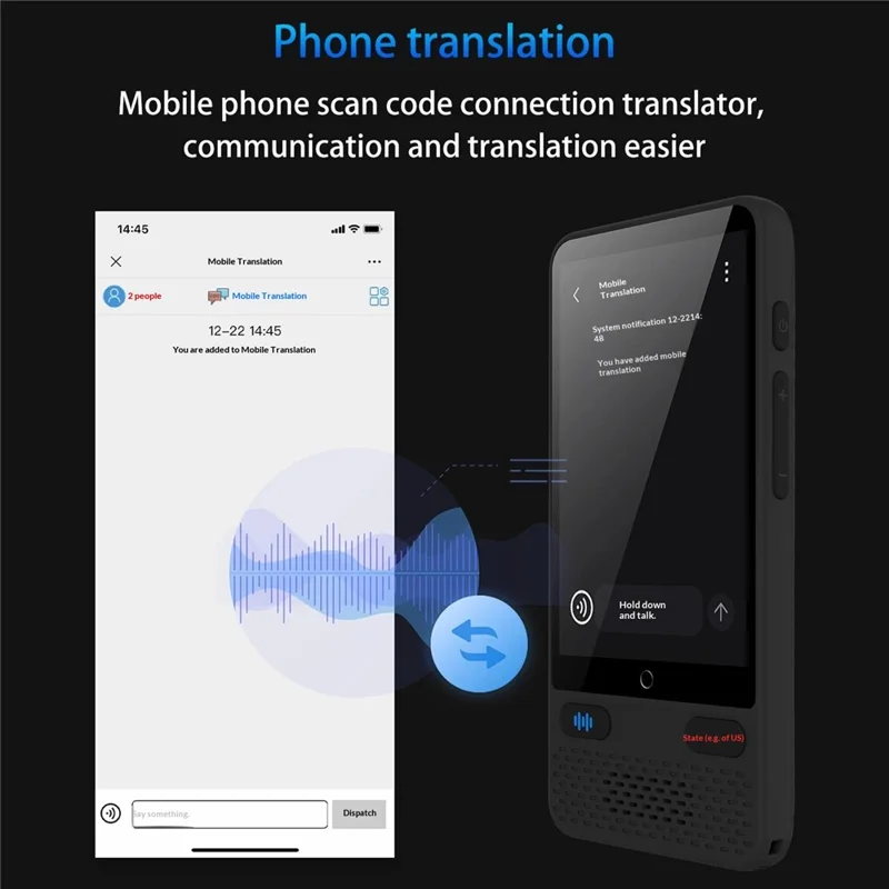 S85 Portable Language Translator 138 Languages Voice Offline Recording Translation Device