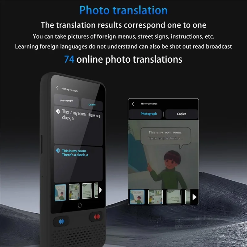 S85 Portable Language Translator 138 Languages Voice Offline Recording Translation Device