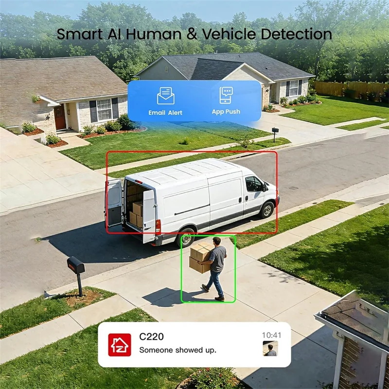 ZOSI Система видеонаблюдения PoE с 5MP 8-канальным NVR и 4 шт. AI-камерами с обнаружением людей и транспортных средств, дальность ночного виденья 100 футов, HD наружные 4MP IP-камеры (без жесткого диска) — белый