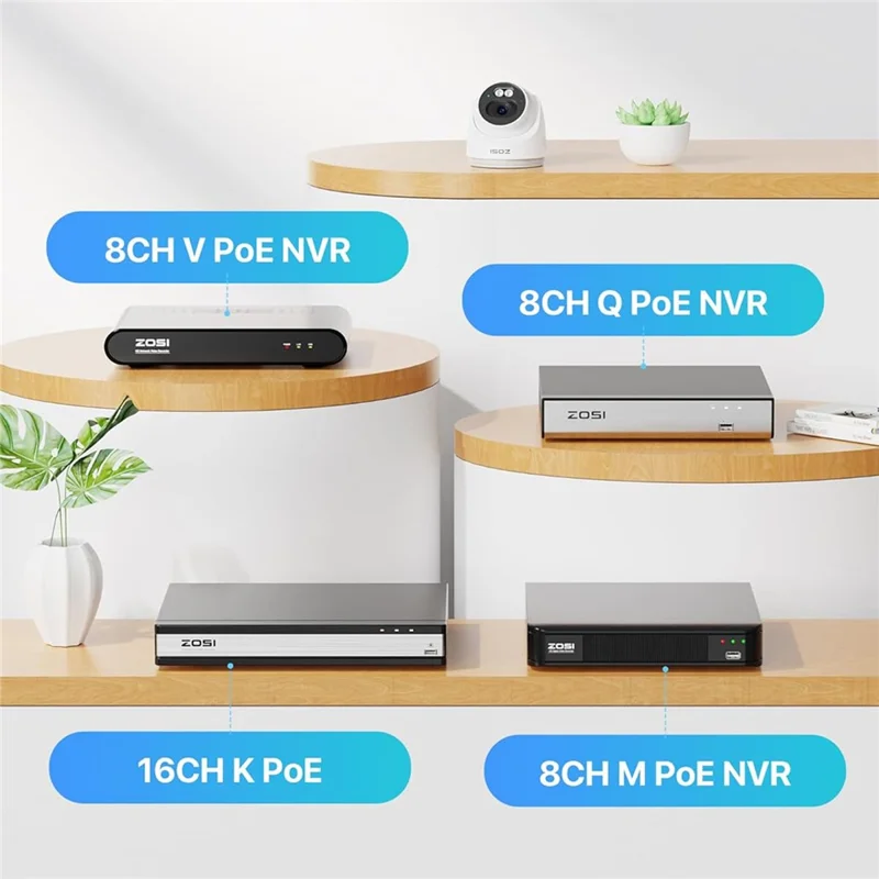 ZOSI C220 2 pezzi 4MP QHD 2.5K Telecamera di Sicurezza 100 ft Visione Notturna con Rilevazione Intelligente del Movimento Umano Telecamera IP PoE Esterna - Bianco