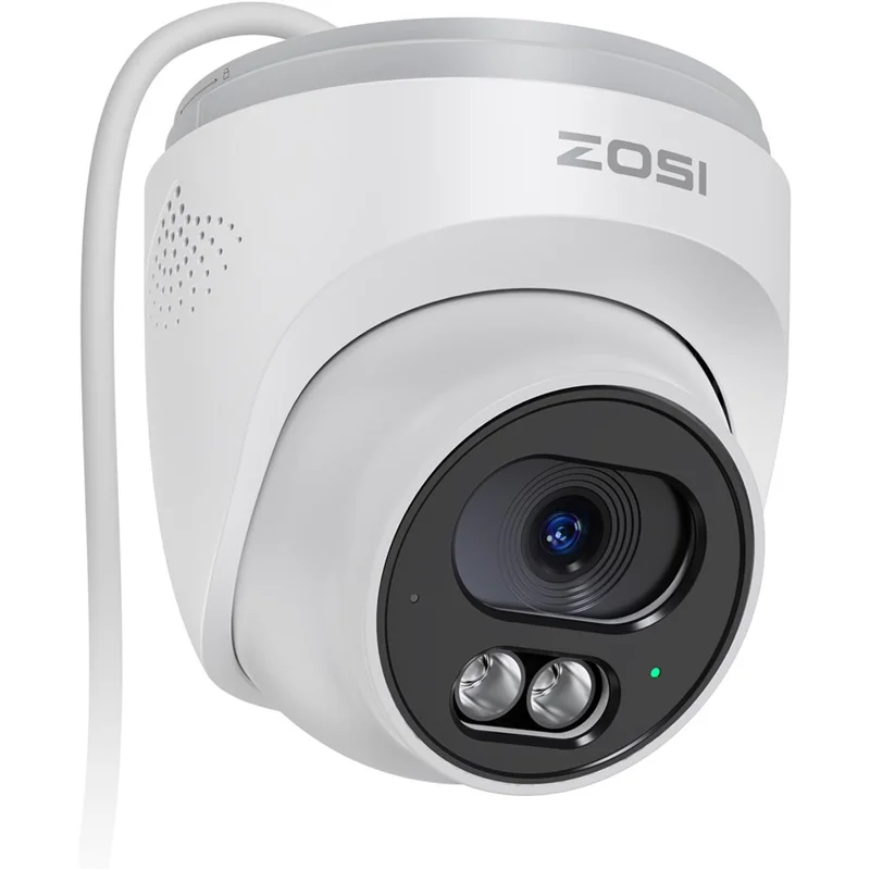 ZOSI C220 4Pcs 4MP QHD 2.5K Security Camera 100ft Night Vision AI Human Detection Outdoor PoE IP Camera - White