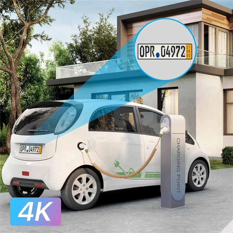 ZOSI 1 Stück 4K PoE Nachrüst-Kamera 8 MP AI Mensch- und Fahrzeugerkennung wasserdicht Überwachungskamera mit Farb-Nachtsicht – Weiß