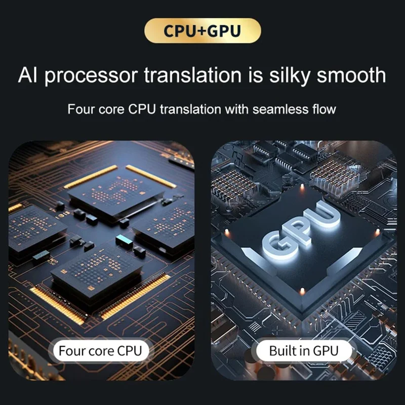 S35 Portable AI Language Translator for Travel Business 148 Languages Touch Screen Voice Translation Device - Black