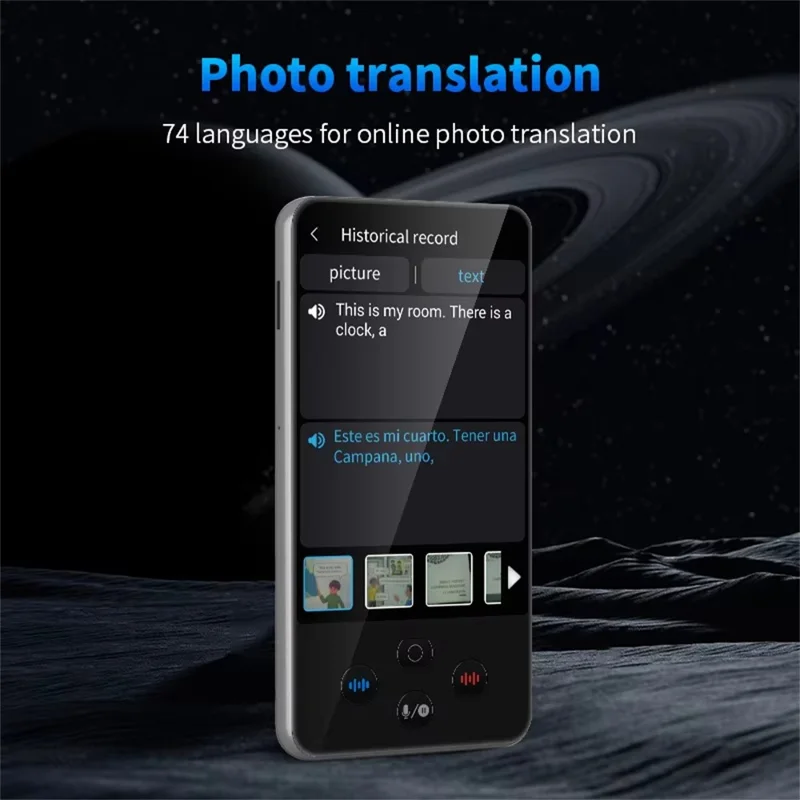 S85-Pro Language Translator 4 Inch 138 Languages Voice Video Recording Offline Translation Device for Travel Business Learning