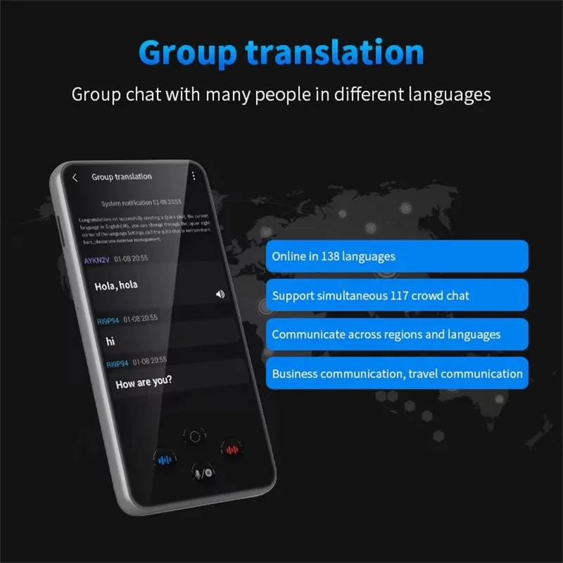 S85-Pro Language Translator 4 Inch 138 Languages Voice Video Recording Offline Translation Device for Travel Business Learning