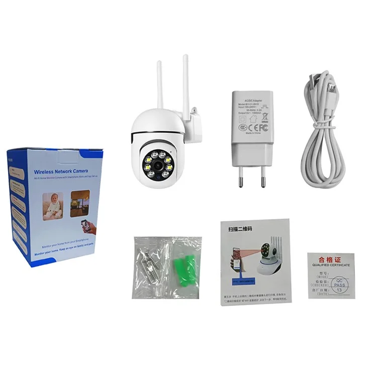 XY-31SZ 2.4G Caméra sans fil Caméra de sécurité à domicile avec vision nocturne HD 360 degrés Caméra de surveillance panoramique avec connexion mobile - Prise EU