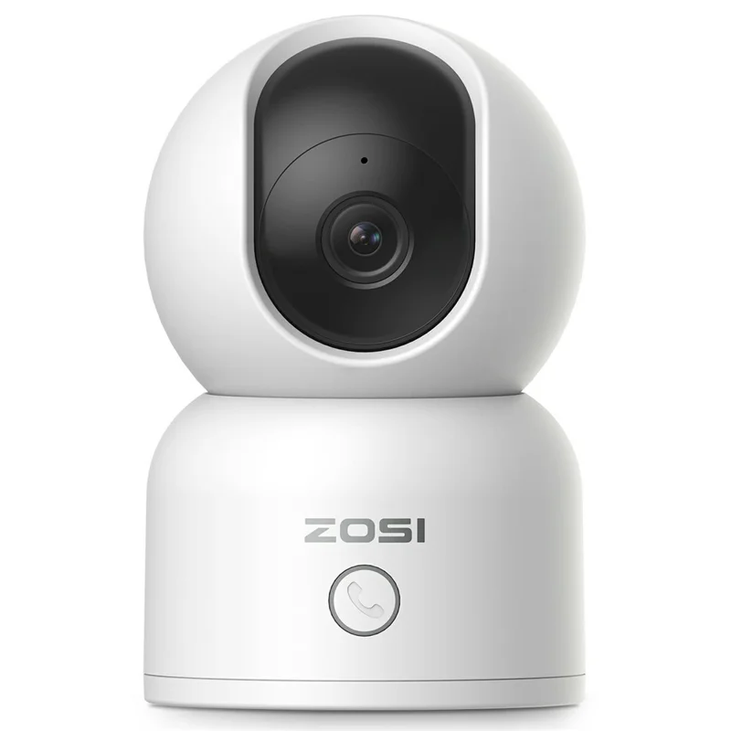 ZOSI C518 1080P Security Camera 2MP Indoor WiFi Pan Tilt AI Human Detection Auto Tracking Night Vision Two-Way Audio Safety Camera - White  /  EU Plug