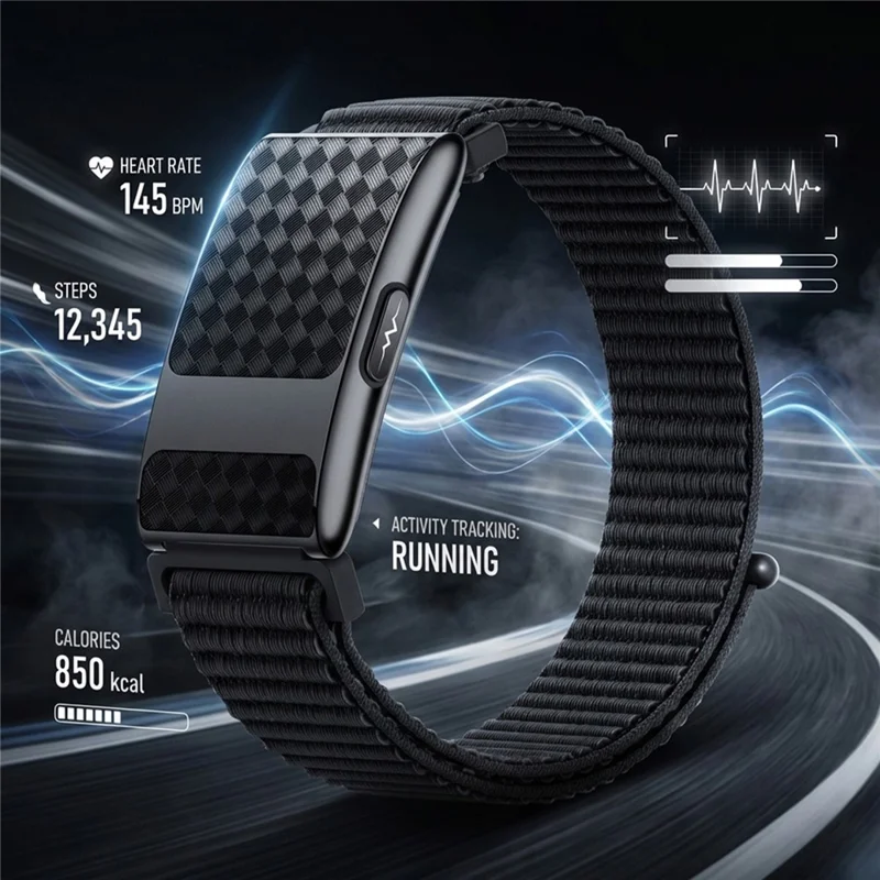 TK35 Pro Screenless Smart Band ECG Heart Rate SpO2 Body Temp Health Tracker IP68 Waterproof - Gold