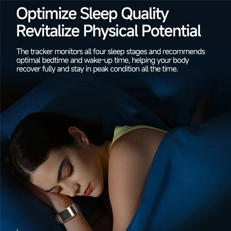 TK35 Pro Screenless Smart Band ECG Heart Rate SpO2 Body Temp Health Tracker IP68 Waterproof - Gold