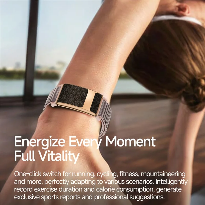 TK35 Pro Screenless Smart Band ECG Heart Rate SpO2 Body Temp Health Tracker IP68 Waterproof - Gold