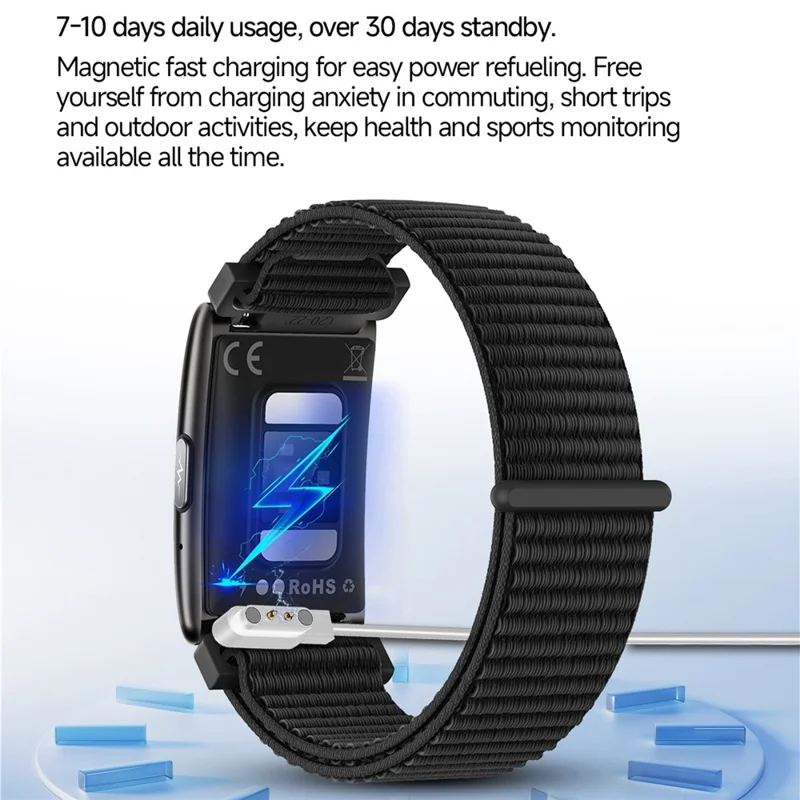 TK35 Pro Screenless Smart Band ECG Heart Rate SpO2 Body Temp Health Tracker IP68 Waterproof - Gold