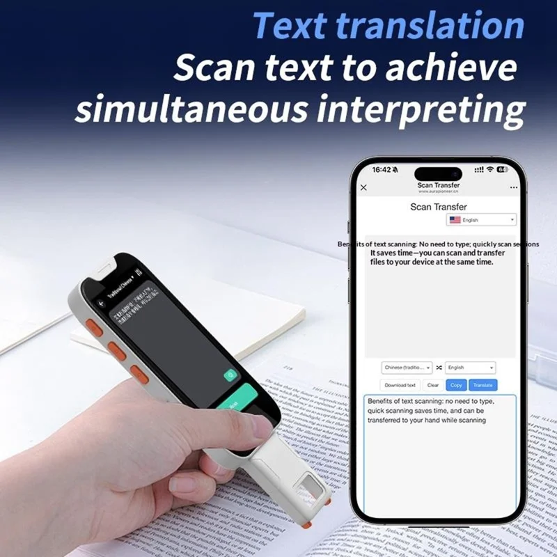 F17 AI Scan Translator Pen 143 Languages Online for Travel Business Voice Translation Device - White