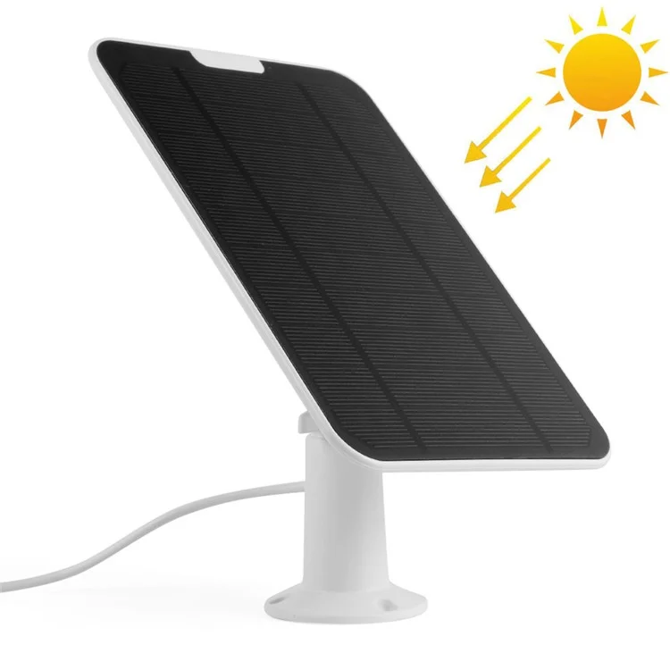 4W USB Solar Panel for Security Camera, Waterproof Solar Charger for Camera with 360-Degree Adjustable Mounting