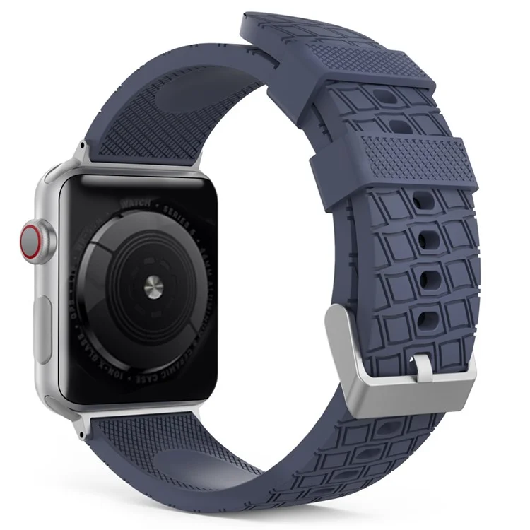 AHASTYLE WA03 Für Apple Watch Series 10 46mm / Ultra 2 Ultra 49mm / Series 9 8 7 45mm / 6 5 4 SE (2023) SE (2022) SE 44mm / 3 2 1 42mm Silikon-Uhrenarmband - Mitternachtsblau